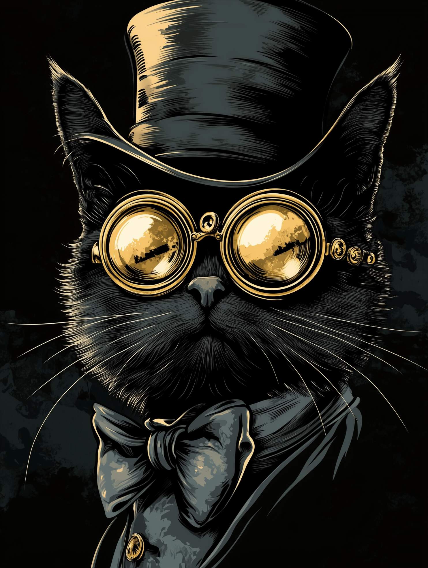 Steampunk Cat Elegance